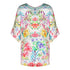 Inoa White Floral Multicoloured Long Sleeve Silk Fish Top White Floral 1947